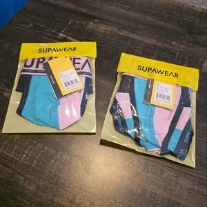Supawear Men’s Colorblock Bikini Brief And Jock - Pink & Teal